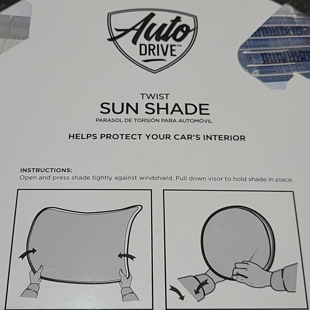 AUTO DRIVE LEOPARD PRINT TWIST SUN SHADE - Picture 6 of 9